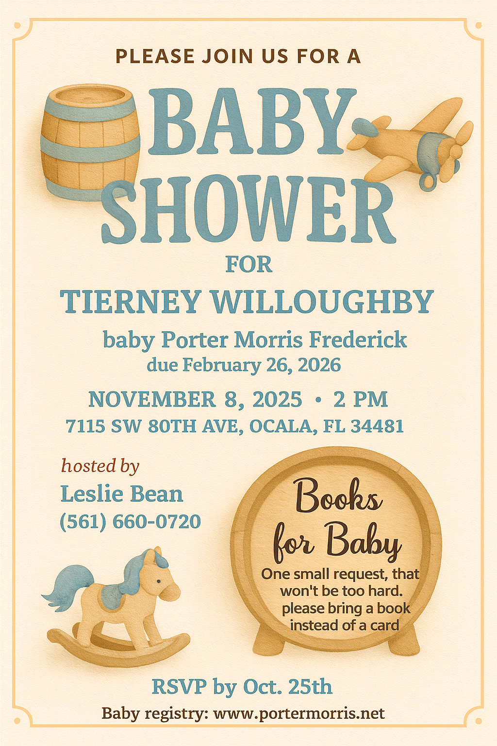 Baby shower invitation artwork